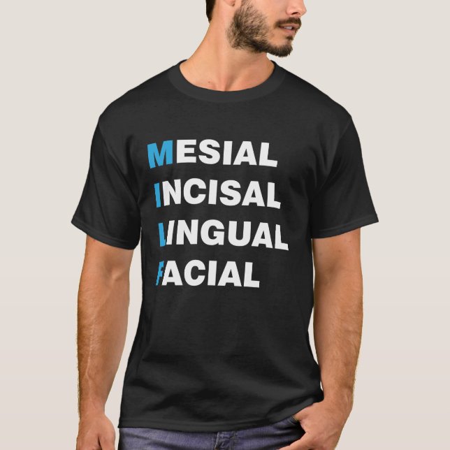 Camiseta Milf - Mesial Incisal Lingual Facial (Frente)