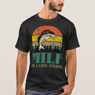 Camiseta MILFMan I Adora Pescar Pescadores Engraçados
