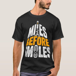 Camiseta Milhas antes de sorrisos gráfico engraçado de cami