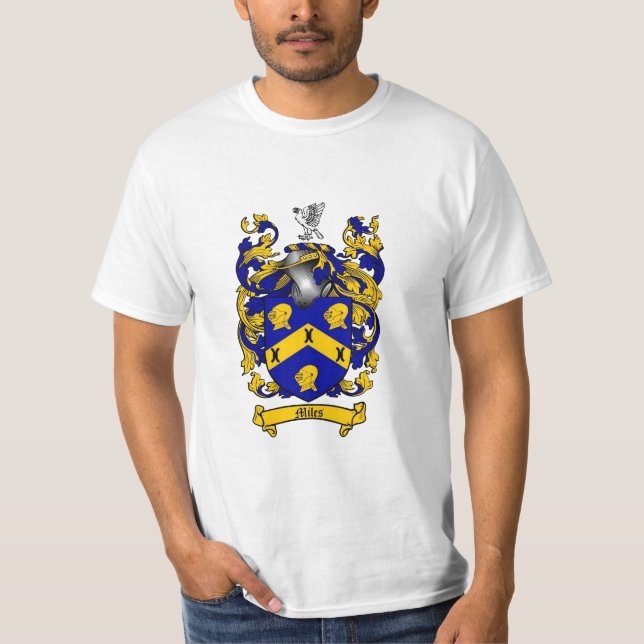 Camiseta Milhas da crista da família - brasão das milhas (Frente)