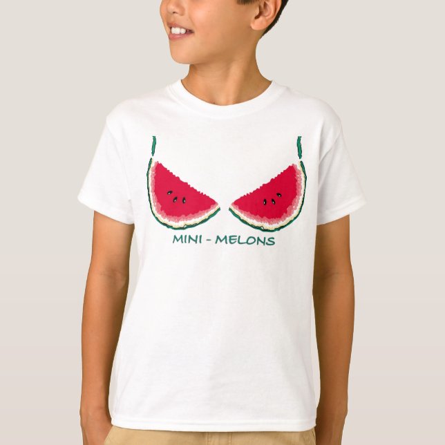 Camiseta Milhas para melões: Mini-Melões (miúdos) (Frente)