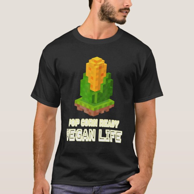 Camiseta Milho de milho de 8 bits de milho orgânico (Frente)