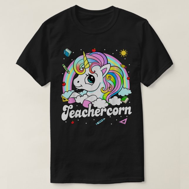 Camiseta Milho De Professora Bonito Com Professora Do Kis D (Frente do Design)