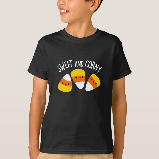 Camiseta Milho Engraçado E Engraçado Corny Kernels Pun Dark (Frente)
