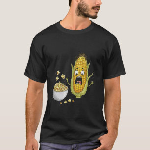 Camiseta Milho Engraçado Legume Pipoca Humor Design de Arte