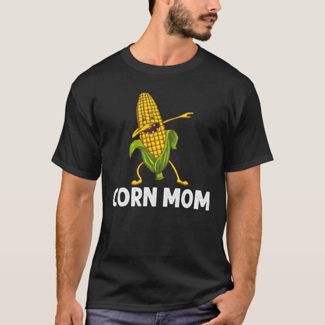 Camiseta Milho Engraçado Para Mamãe, Milho Na Figurina De C (Frente)
