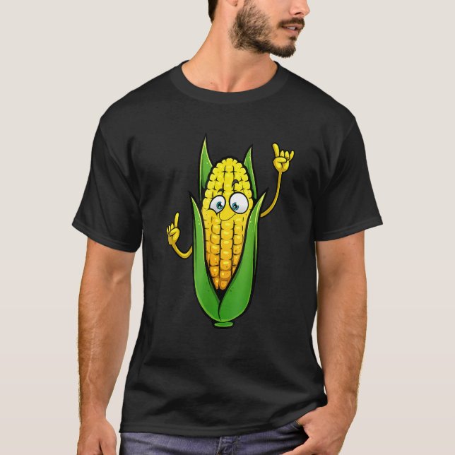 Camiseta Milho Na Design De Cob Para Homens Mulheres Agricu (Frente)