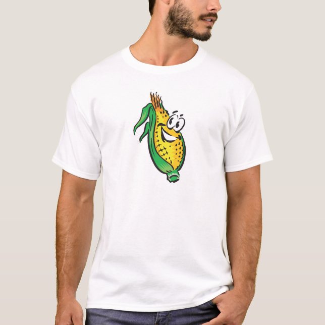 Camiseta milho na espiga com cara feliz (Frente)
