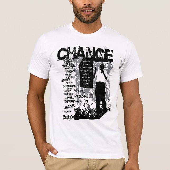 Camiseta Milhões de Obama para o t-shirt da MUDANÇA (Frente)