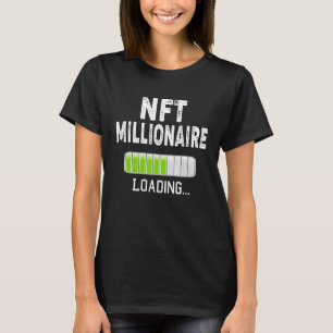 Camiseta Milionário NFT Carregando Por Favor Aguarde Bitcoi