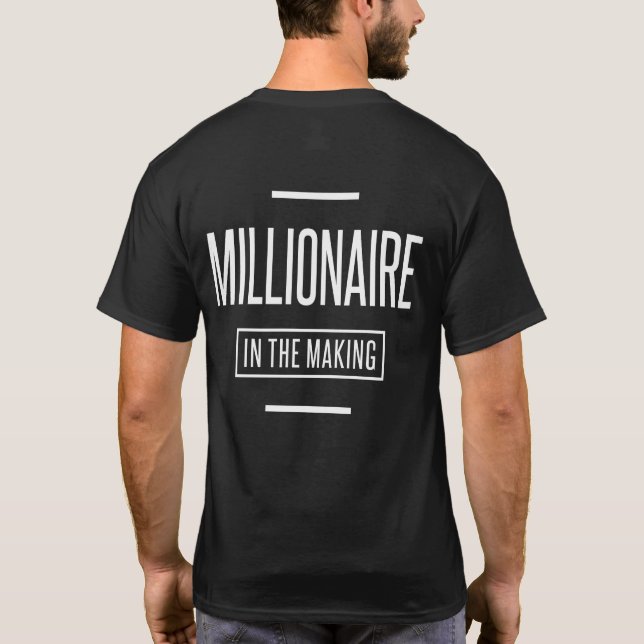 Camiseta Milionário no Empreendedorismo Motivacional do Faz (Verso)