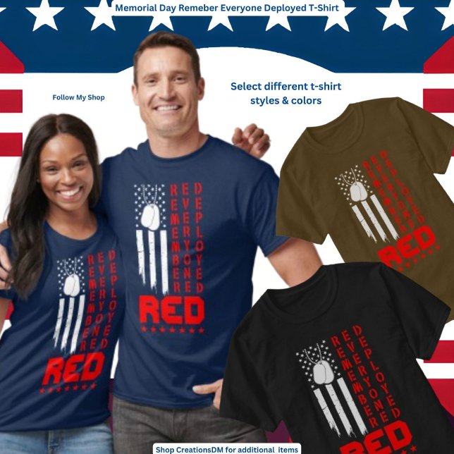 Camiseta Militar - Dia Memorial Lembre-Se De Todos Implanta (Criador carregado)