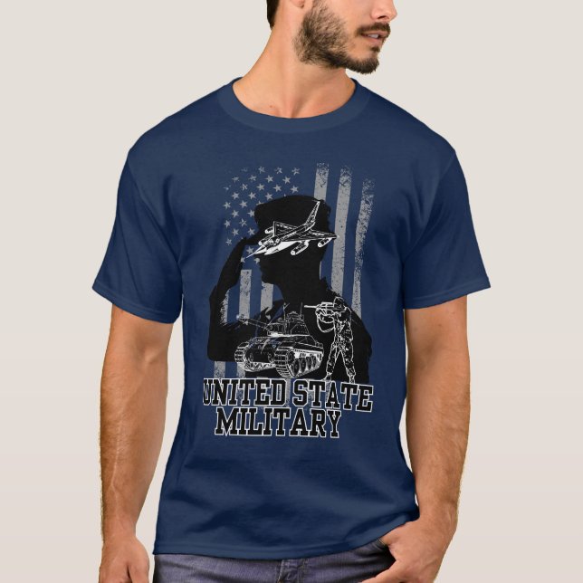Camiseta Militar dos Estados Unidos (Frente)