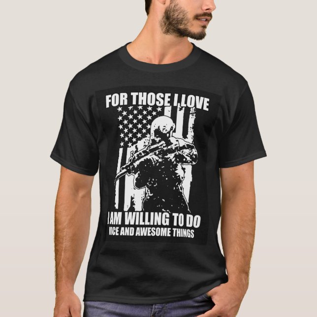 Camiseta Militar dos EUA (Frente)