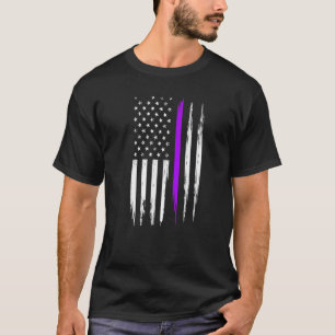 Camiseta Militares do Dia do Coração Púrpura Dizendo Orgulh