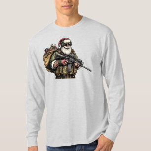 Camiseta Militares Engraçados/Papais noeis de Natal