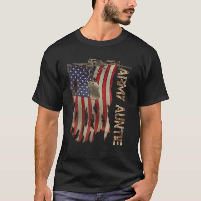 Camiseta Militares Veteranos do Exército Retro US Flag Camo (Frente)