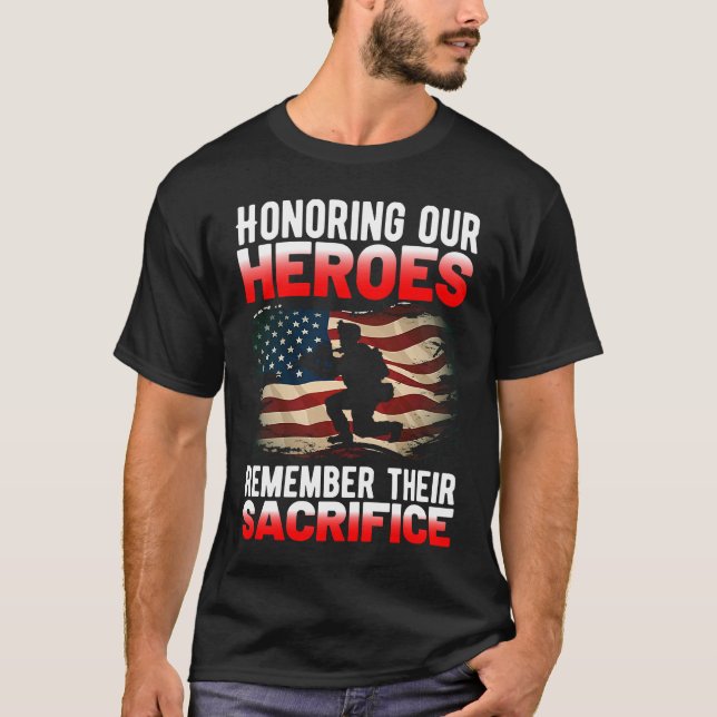 Camiseta Military Support Honoring Our Heroes Veteran 4th J (Frente)