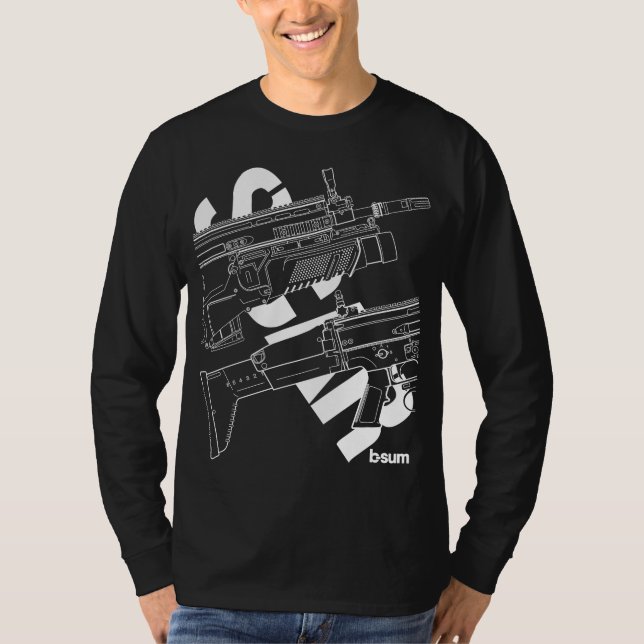 Camiseta military t-shirts FN SCAR Assault Rifle (Frente)
