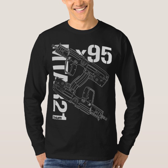 Camiseta military t-shirts IWI X95 Rifle (Frente)