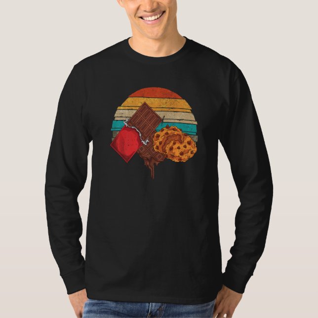 Camiseta Milk Chocolate Bar Chocolate Chip Cookies Retro Ch (Frente)