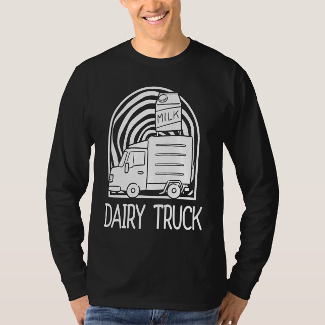 Camiseta Milk Dairy Cow  Farmer Farm Farming Milk Truck (Frente)