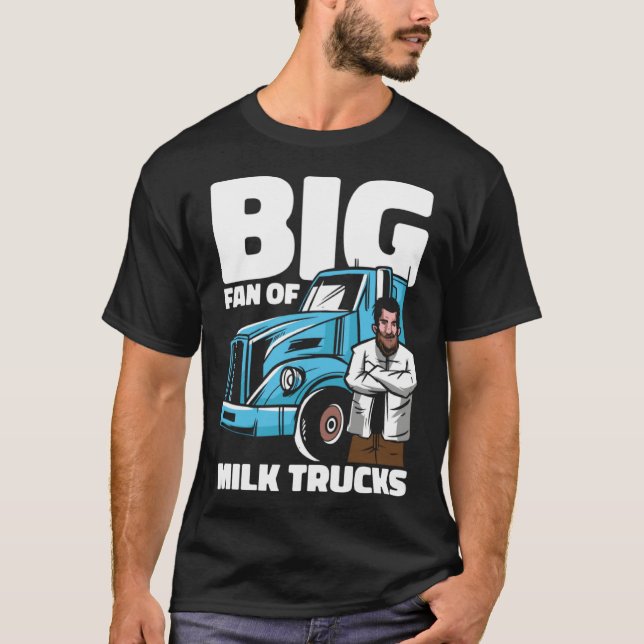Camiseta Milk Farm Dairy  Cow Farming Farmer Milk Truck (Frente)