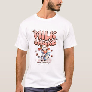 Camiseta Milkshake Cortado Sobre O Pequeno Vitelo Congelado