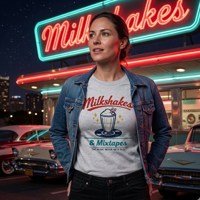 Camiseta Milkshakes & Mixtapes (Criador carregado)
