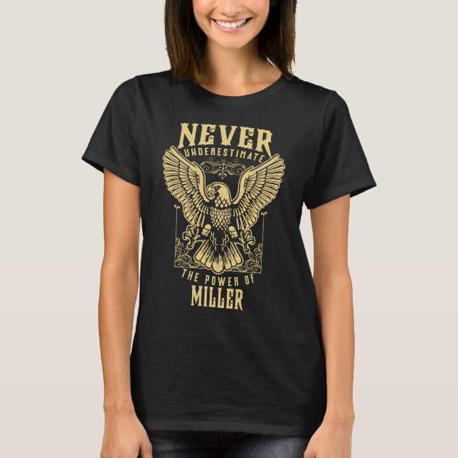 Camiseta MILLER Name, MILLER Family name crest (Frente)