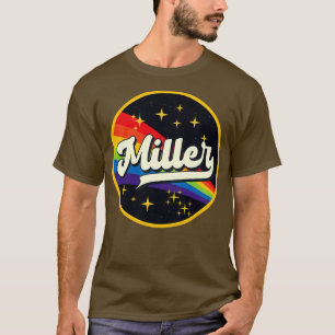 Camiseta Miller Rainbow No Estilo De Vintagem Espacial