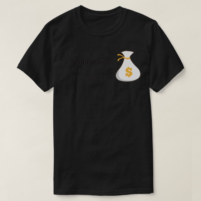 Camiseta Millionaire Humor (Frente do Design)