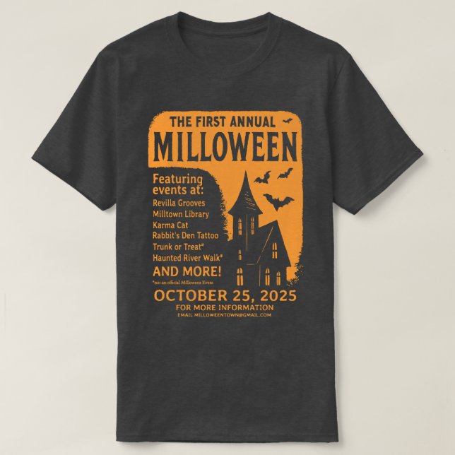 Camiseta Milloween 2025 (Frente do Design)
