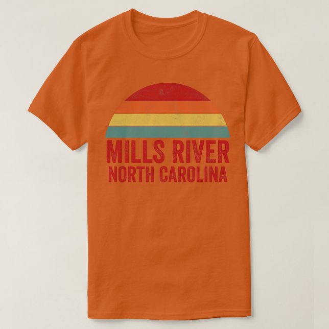 Camiseta Mills River North olina (Frente do Design)