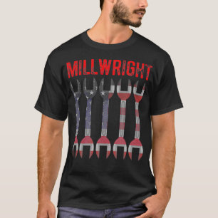 Camiseta Millwright Tools Patriotic American Flag Millwrigh
