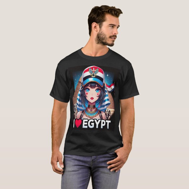 CAMISETA MILLY Q, CHICA ANIME VIAJERA EN EGIPTO (Frente Completa)