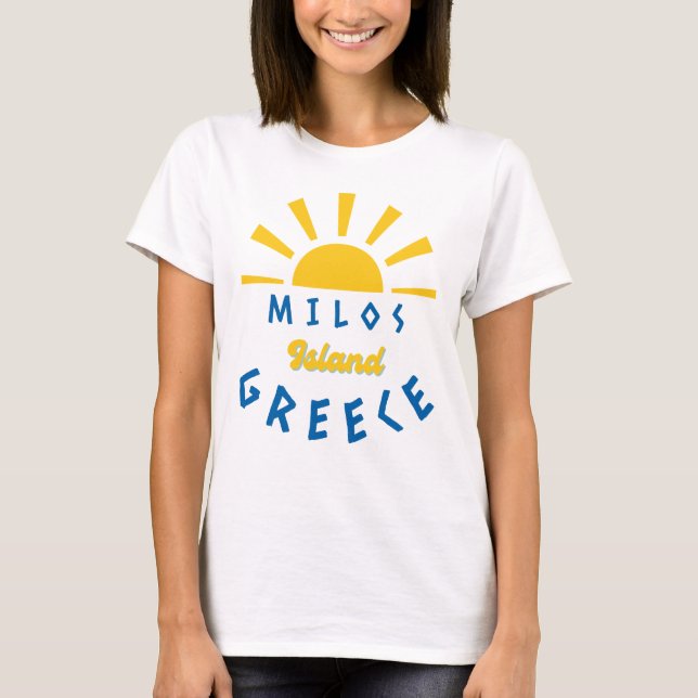 Camiseta Milos Island, Grécia - Sunshine Women's (Frente)