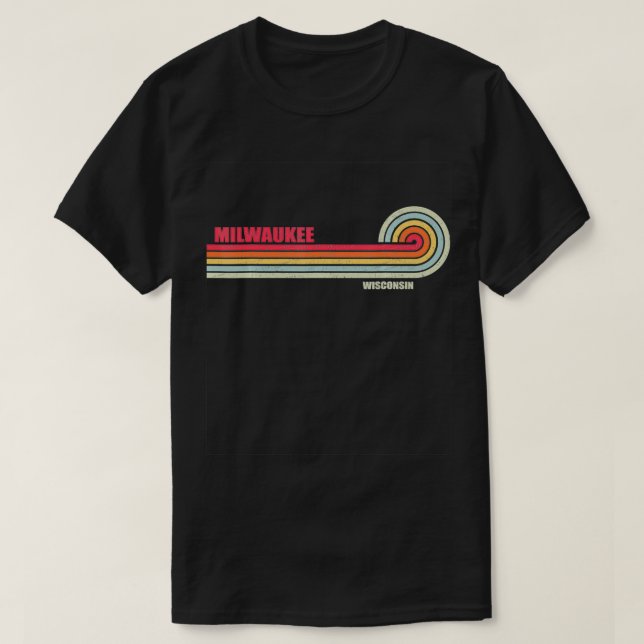 Camiseta Milwaukee Wisconsin City Hometown Vintage (Frente do Design)