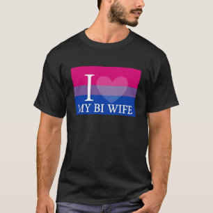 Camiseta Mim <3 minha esposa do Bi