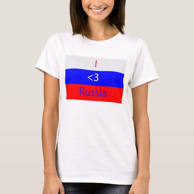 Camiseta Mim <3 Rússia (Frente)