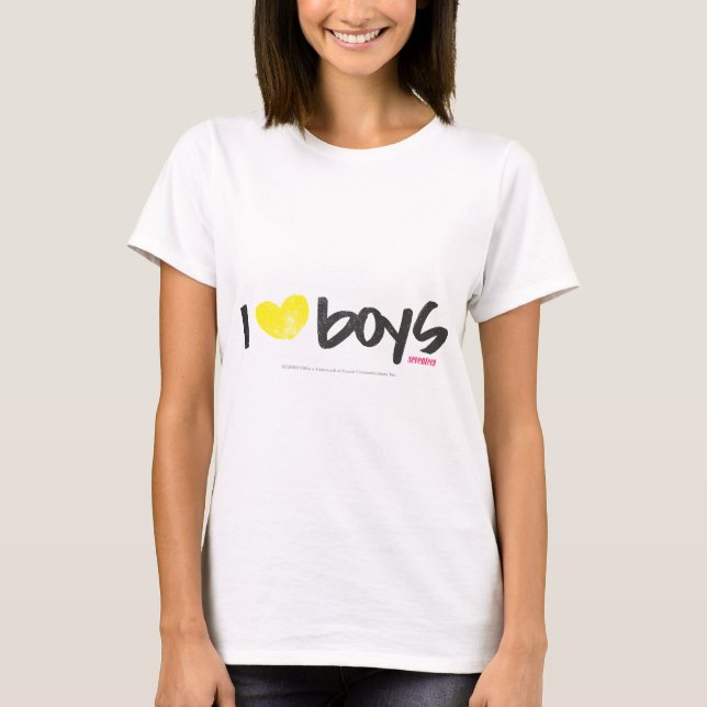 Camiseta Mim amarelo dos meninos do coração (Frente)