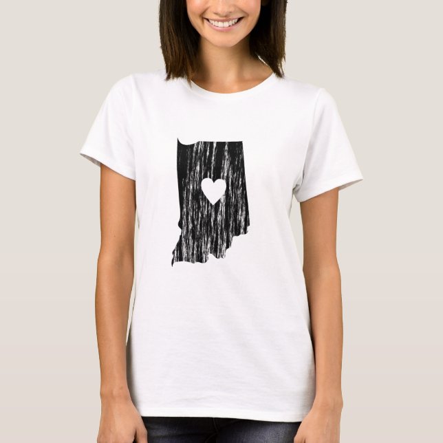 Camiseta Mim amor vestido Grunge do estado do esboço de (Frente)