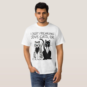 Camiseta MIM APENAS GATOS FREAKING do AMOR, APROVAÇÃO,