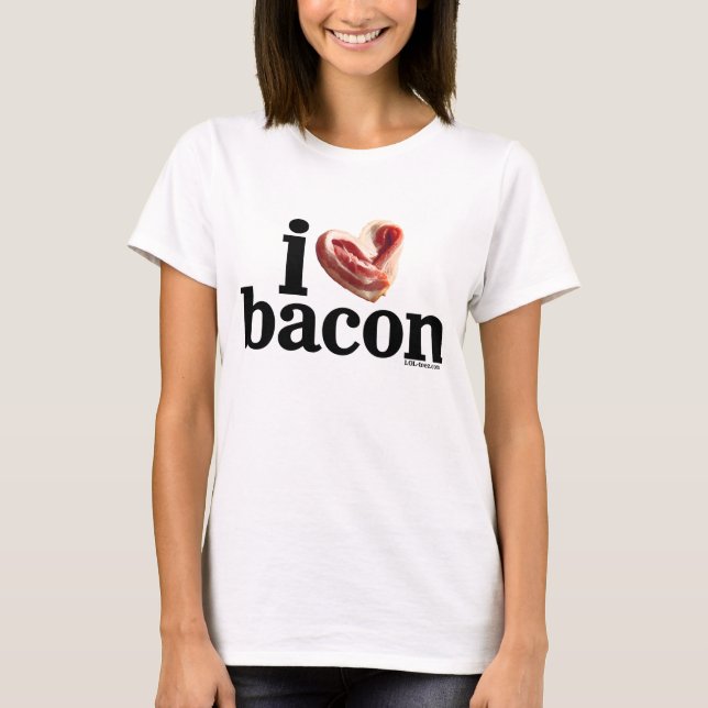 Camiseta Mim bacon do coração (Frente)