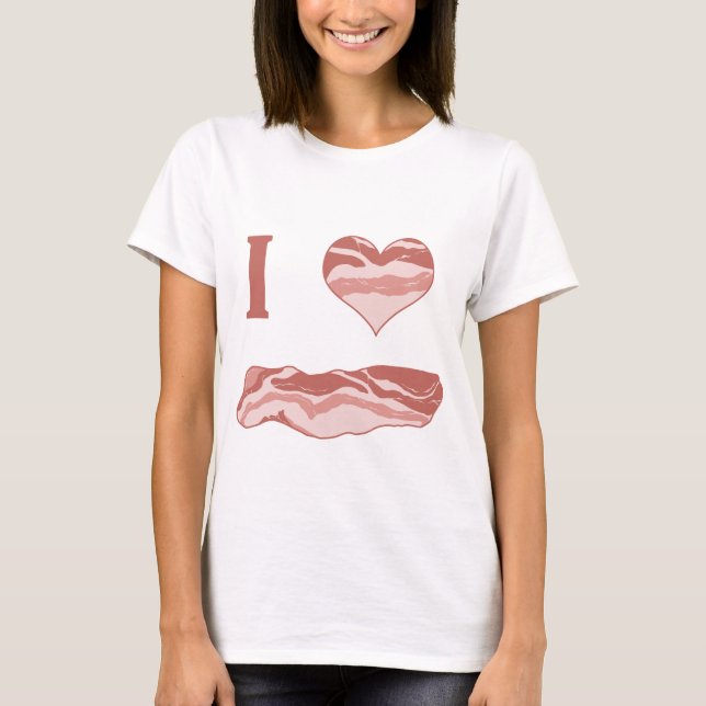 Camiseta Mim bacon do coração (Frente)