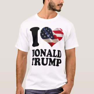 Camiseta Mim bandeira americana Donald Trump do coração