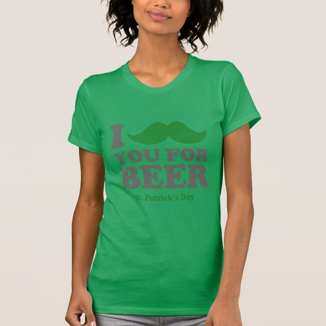Camiseta Mim bigode você para o dia do St. Patricks da (Frente)