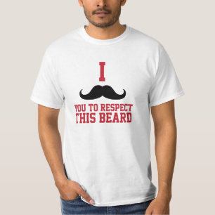 Camiseta "Mim bigode você para respeitar t-shirt desta
