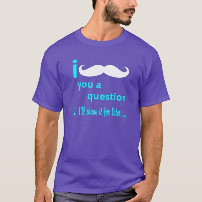 Camiseta Mim bigode você uma pia batismal do Aqua da (Frente)