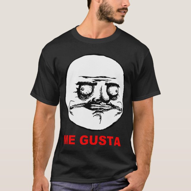 Camiseta Mim cara Meme da raiva de Gusta (Frente)